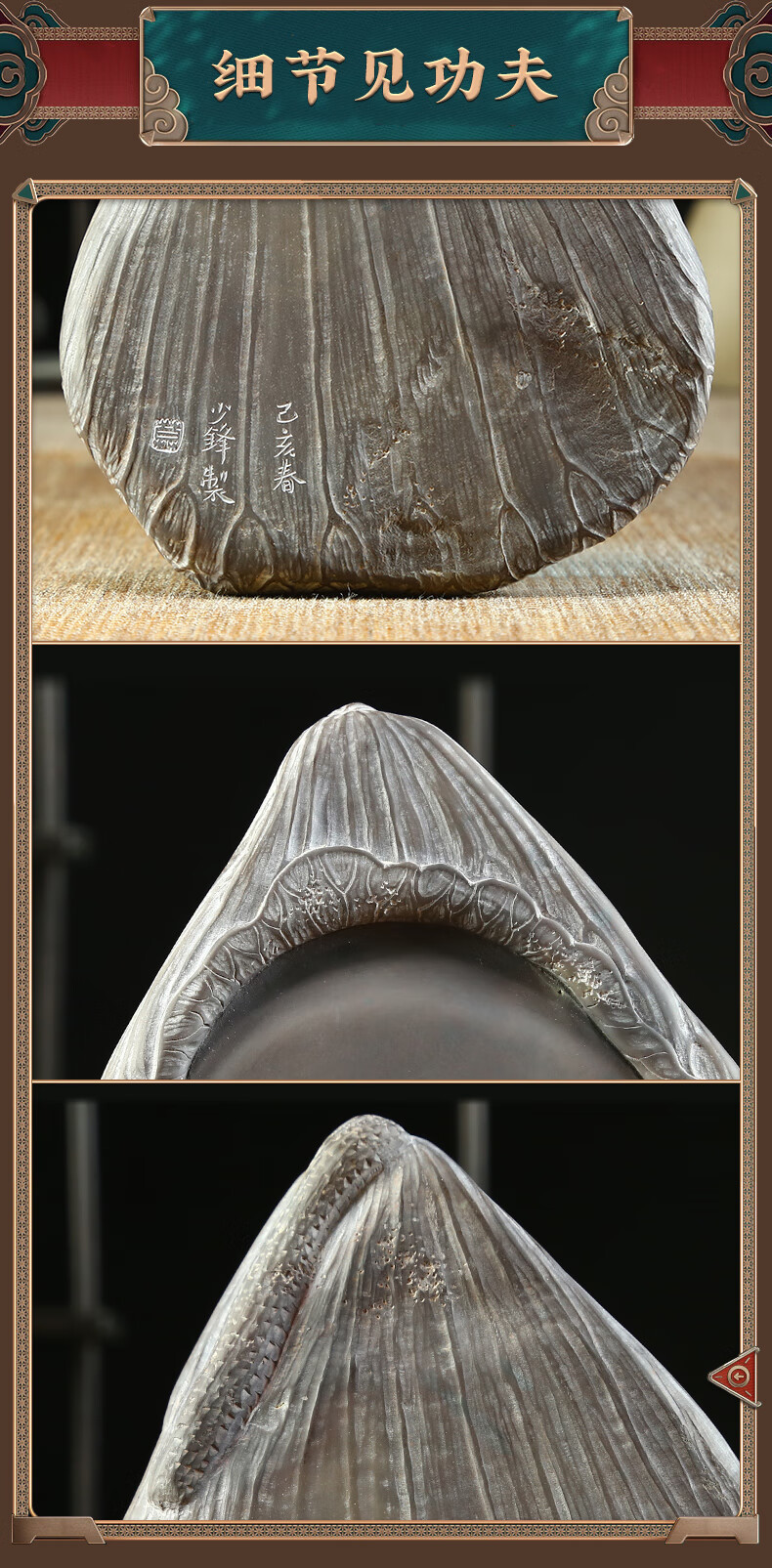 砚师傅砚台端砚肇庆莫少锋大师作品荷叶砚原石天然坑仔岩研墨高档送礼