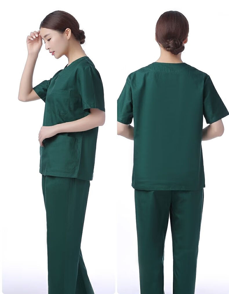 戈普旗棉洗手衣夏季女洗手衣衣刷手服长袖洗手衣室医生工作服套装s