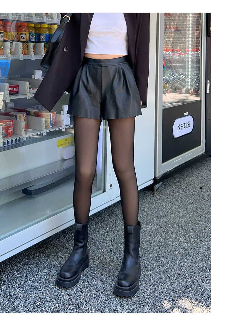 法玛莎品牌黑透肤丝袜女2022年秋冬新款光腿神器假透肉裸感加绒空姐灰