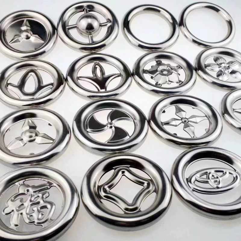 适用04不锈钢精品花环201冲压花圈窗装饰配件花圆花环满焊兰花圆环