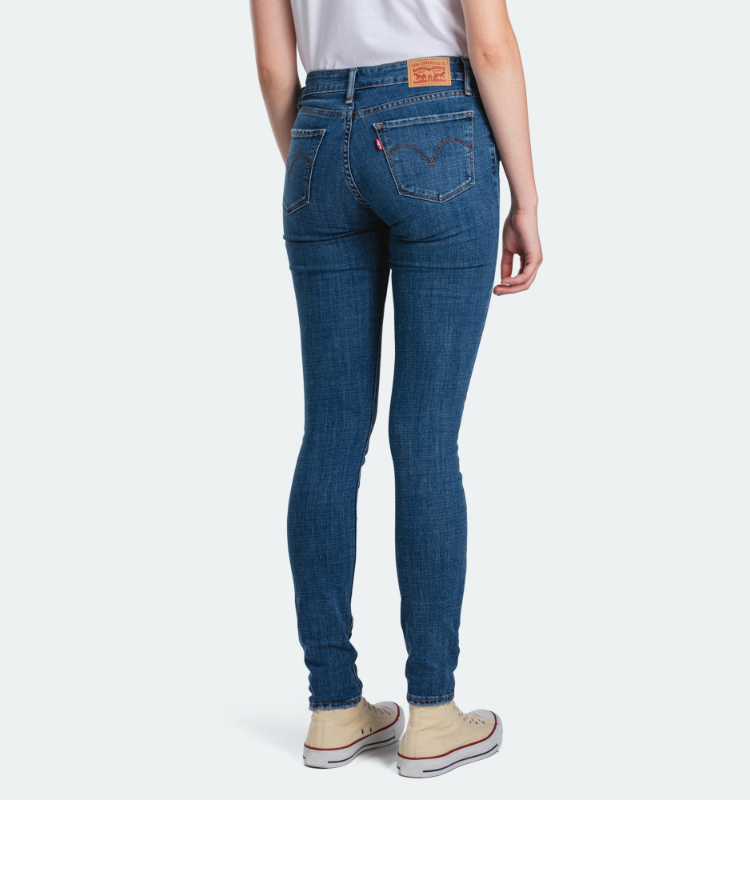 levis李维斯 2020春季新品 女士711紧身破洞牛仔裤18881-0464 levis