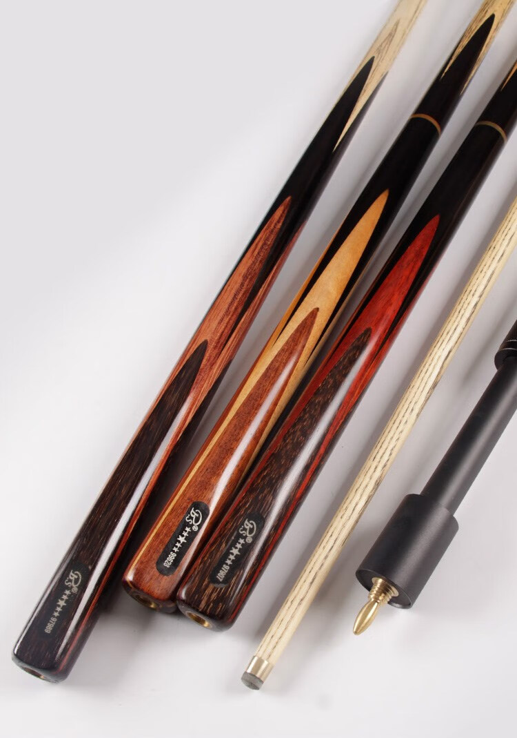 白沙5星台球杆黑8球杆五星斯诺克桌球杆中式黑八英式黑八小头通杆