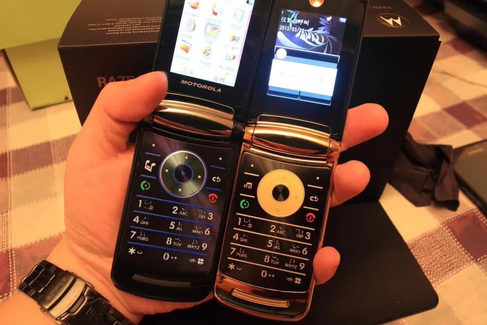 motorola/摩托罗拉v89老款经典翻盖三网通备用学生按键 v9玫瑰金
