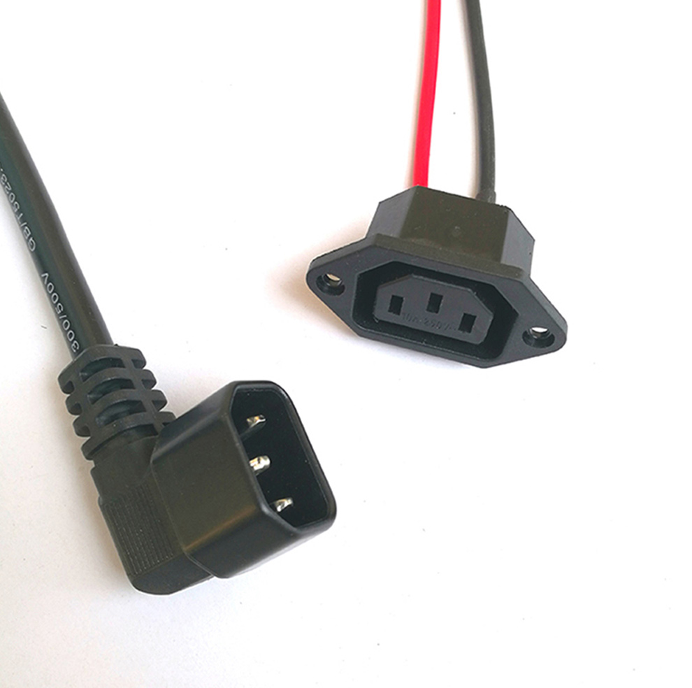 电动车电池盒连接线48v电池二合一串联连接插头一拖二电瓶充电口品字