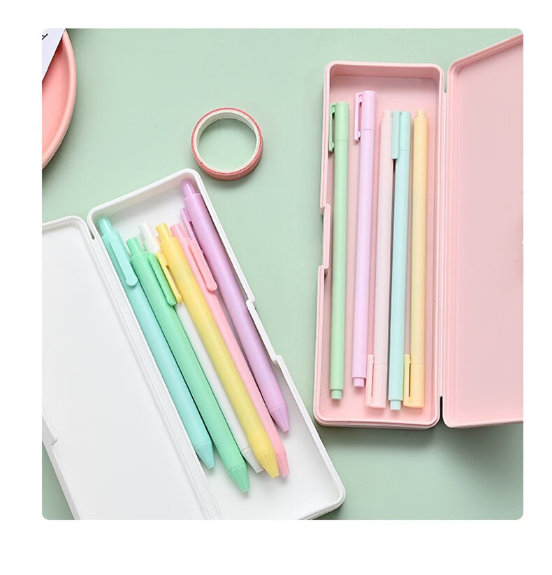 george willsons 糖果色按动中性笔可爱小清新简约学生用考试专用刷题