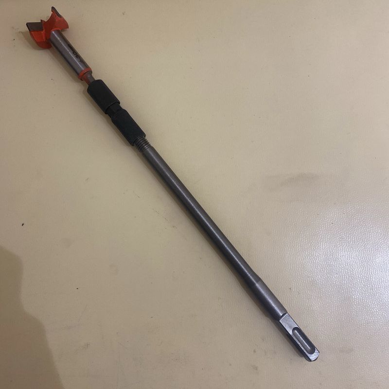 电锤木工开孔器加长螺纹木开钻头加长柄深孔钻加气块开孔器 20公分