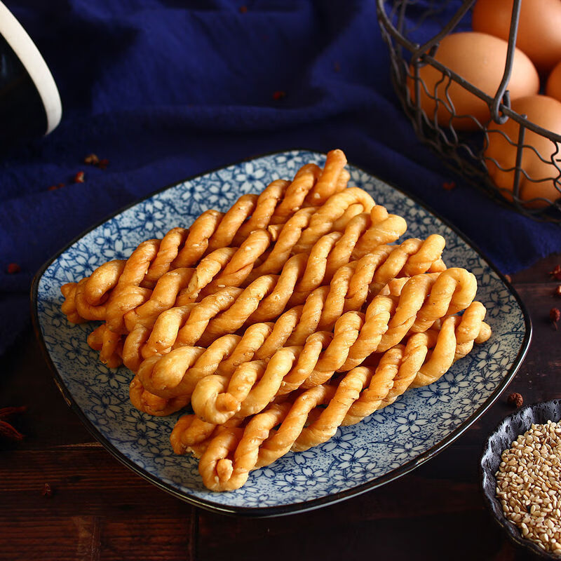 贡麻花河南特产民权贡麻花制作香脆酥小麻花贡麻花清真糕点70克袋买5