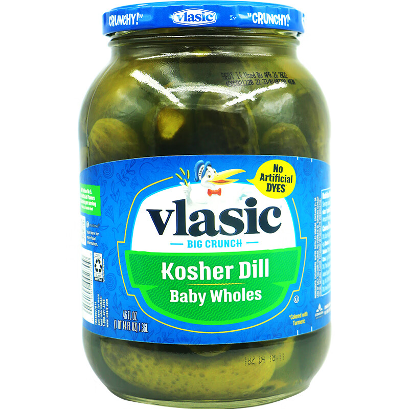 美国vlasic维纳斯腌黄瓜泡菜酱菜koshersweetpicklerelishzestydill