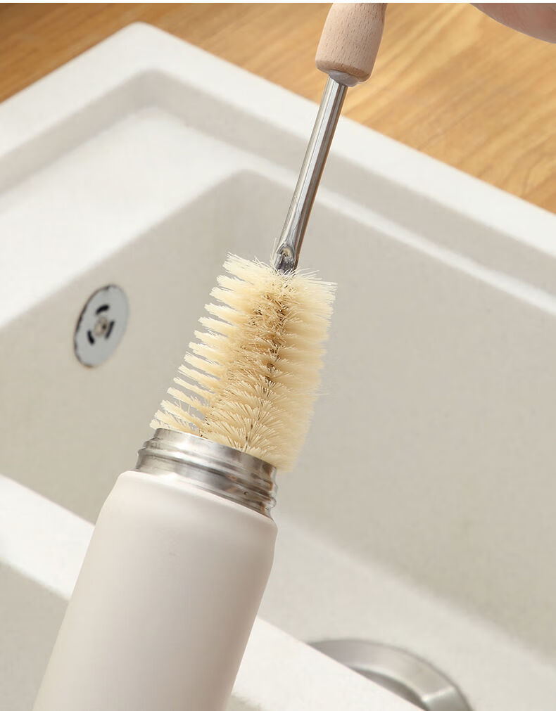 长杆杯刷茶杯水杯口刷保温杯玻璃杯刷清洁奶瓶工具毛刷瓶刷刷杯子l型