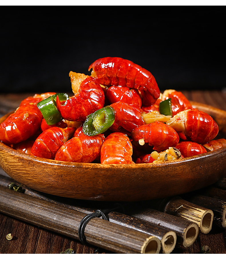 5折 【臻选好物】麻辣小龙虾尾虾球海鲜即食熟食罐装罐头香辣口味虾尾