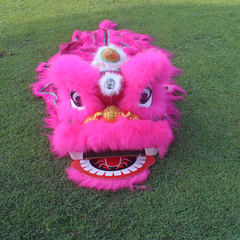 高级羊毛狮子醒狮儿童舞狮头舞狮子儿童舞狮头舞狮子传统舞狮 6寸单人