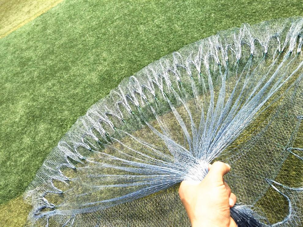 纯手工编织大力马撒网手抛网渔网鱼网传统老式旋网自动手撒渔网手工白