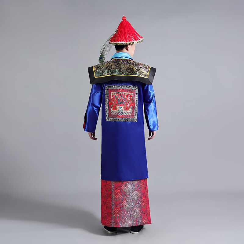 太监官服总管太医服装公公大内侍卫男戏服年会舞台演出服 蓝色软帽款