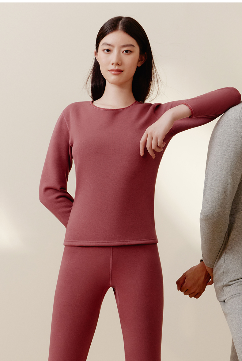 高品质三枪内衣加绒加厚女士保暖内衣女套装冬季抗寒秋衣秋裤透气舒适