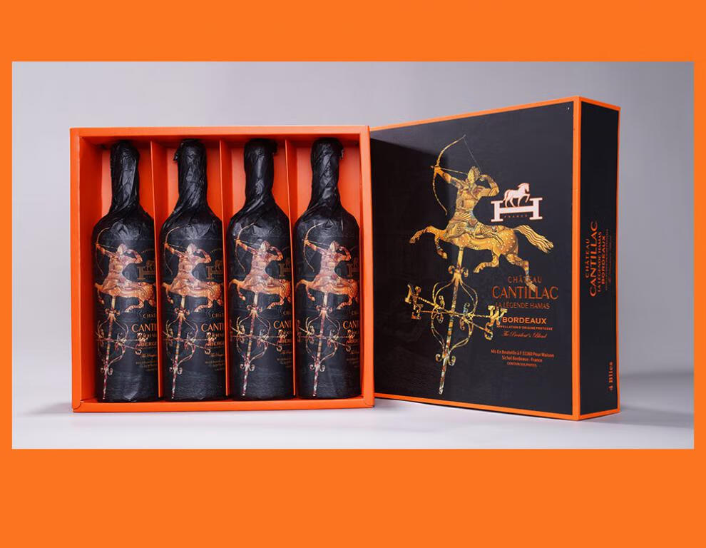 爱马仕红酒法国原瓶进口黑珍珠红酒爱曲匹克城堡总统之选干红葡萄酒