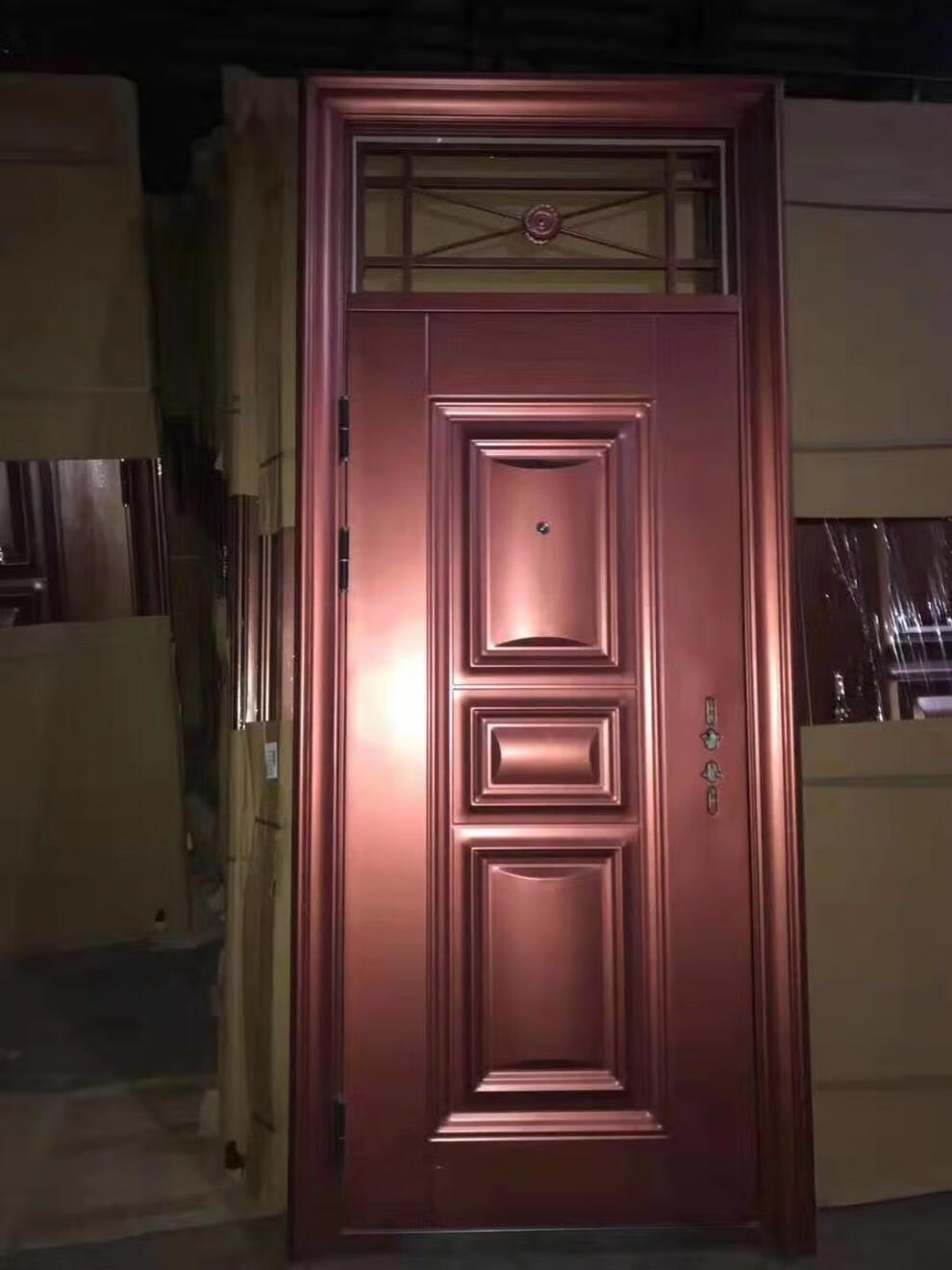 防盗门子母门防晒防雨防锈子母门防盗门进户钢质门双开大门室外庭院