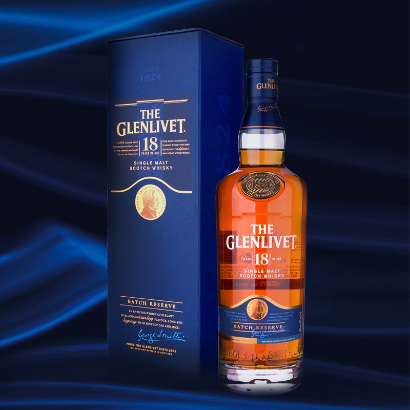 洋酒glenlivet18yoexcellence格兰威特18年单一纯麦威士忌酒