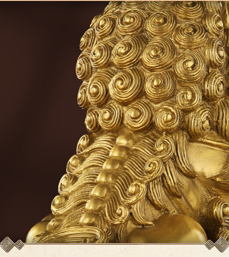 善扬 大门纯铜狮子工艺品摆件大小号客厅北京狮一对门口家居装饰品