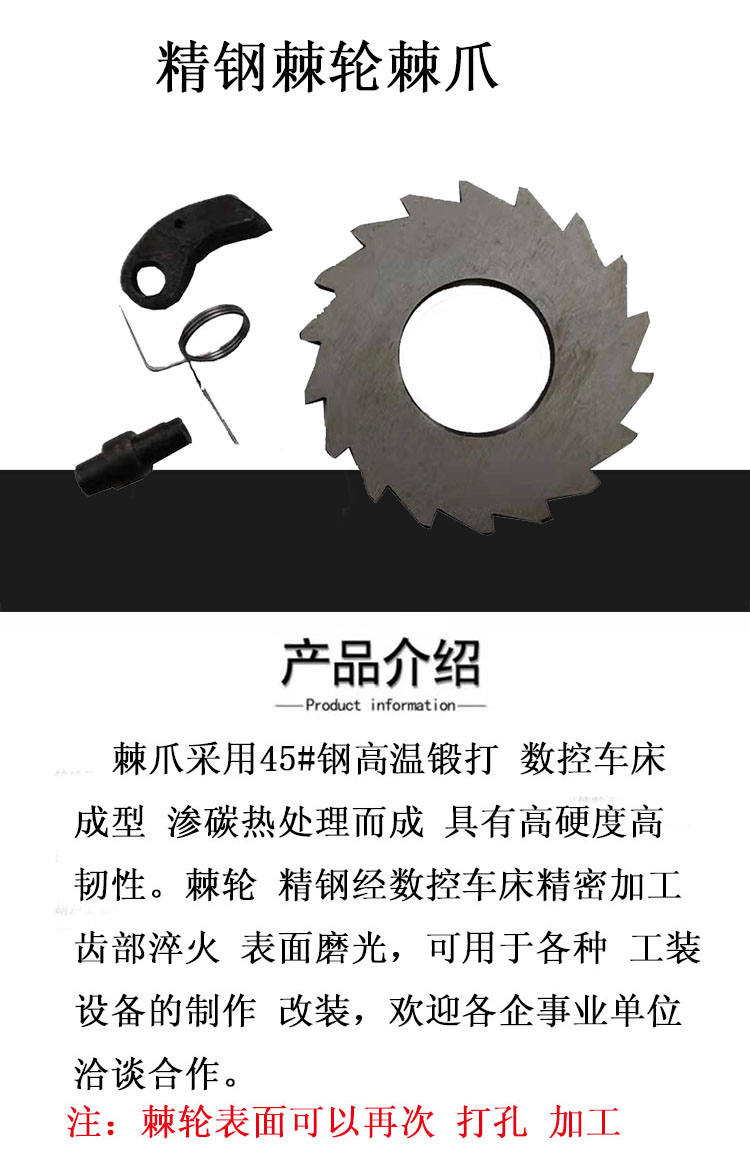 棘轮棘爪防逆转轮斜齿轮手拉葫芦刹车组120吨手拉葫芦配件泰鹏12吨
