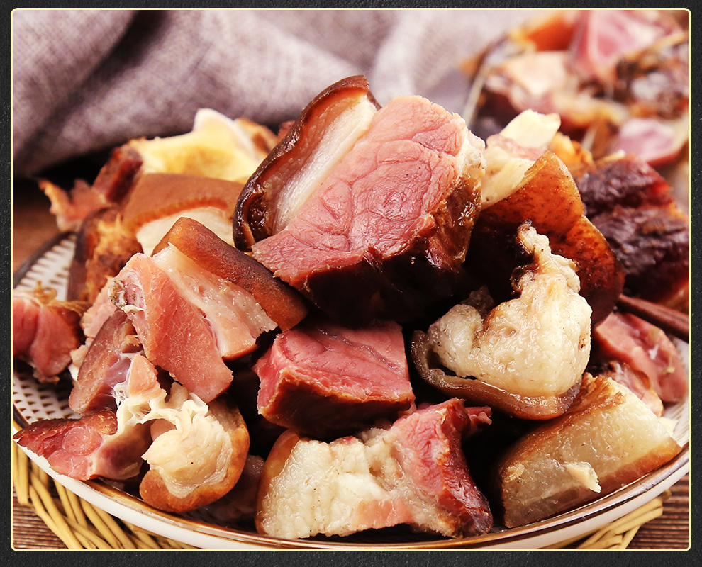 馆】贵州特产杨腊香腊肉猪蹄500g 遵义本地农家猪肉柴火烟熏炖汤猪脚