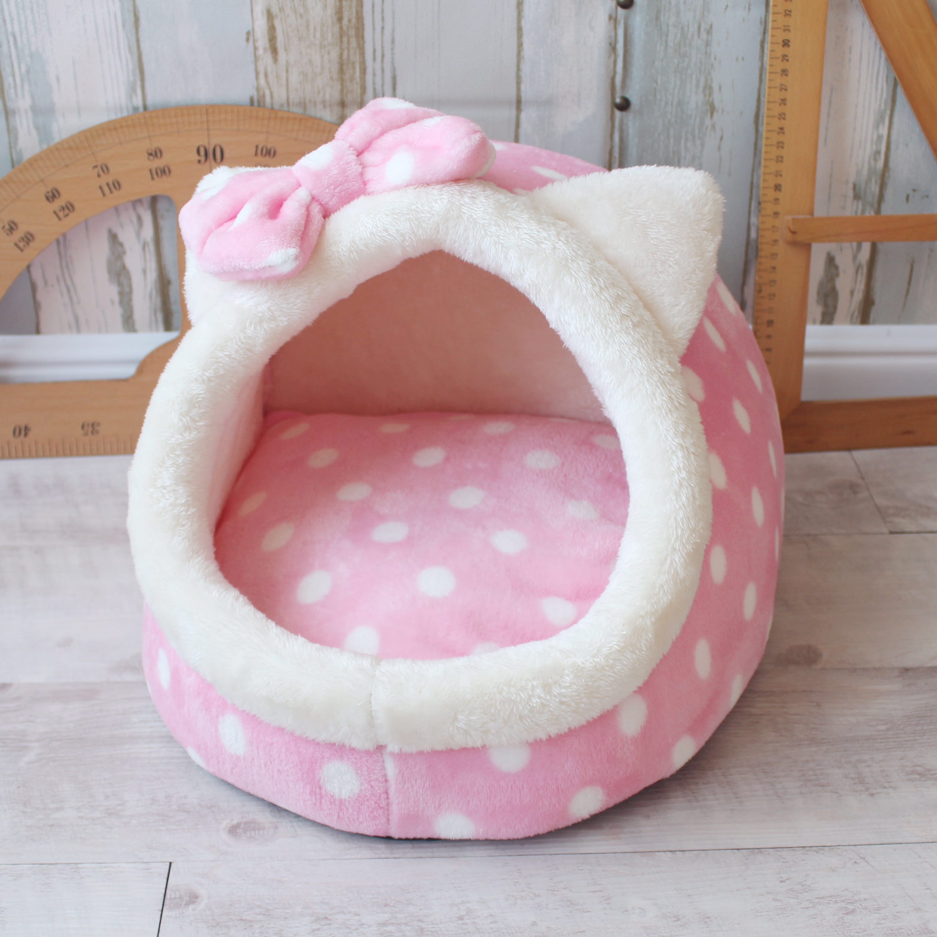 狗窝猫窝宠物窝房子中小型犬狗床泰迪猫咪狗屋四季秋冬保暖娃娃床蝴蝶