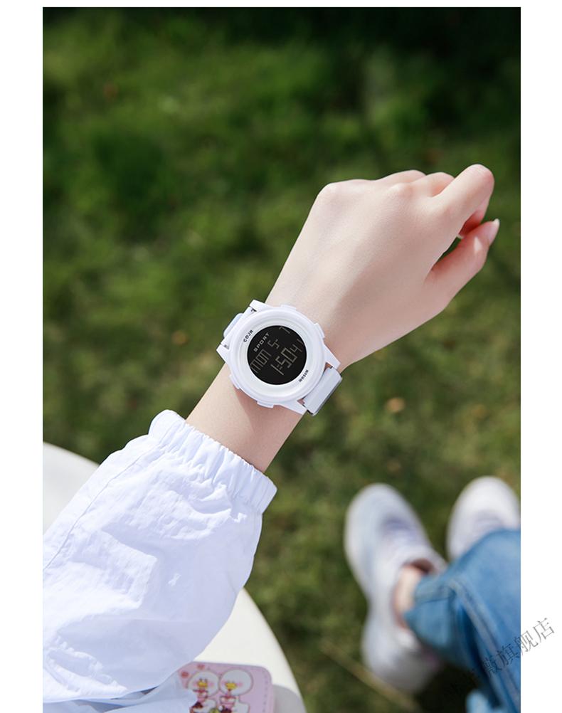 京选品质2022新款手表女初高中学生多功能高颜值简约闹钟防水夜光电子