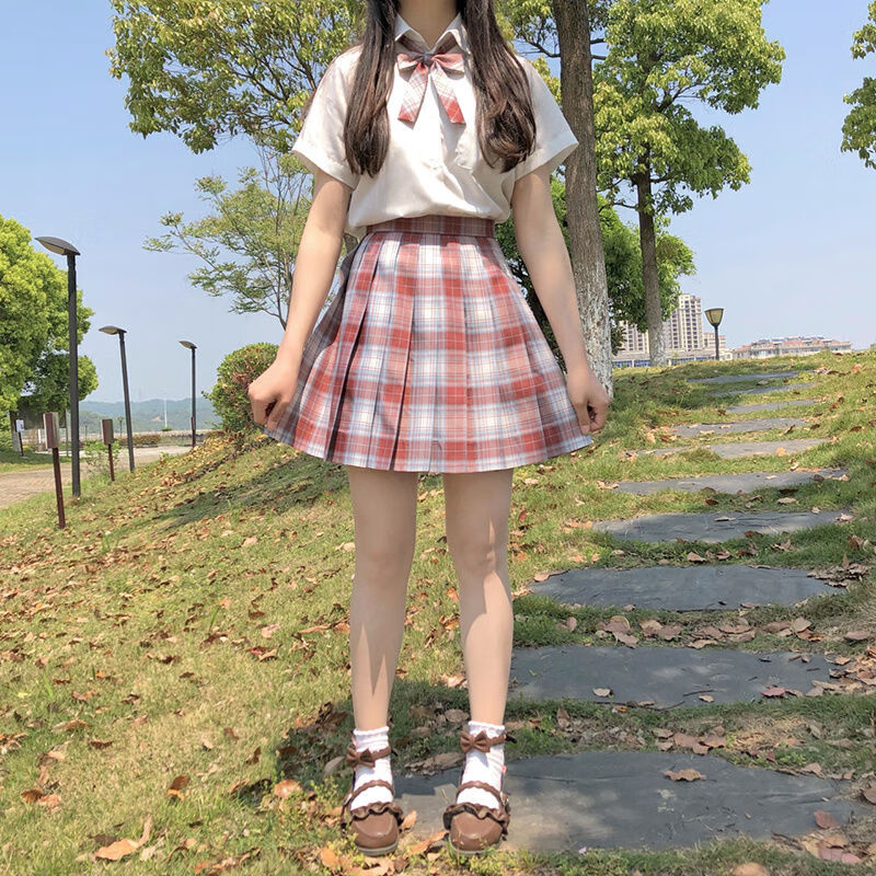 惦慕金鱼姬原创正版jk制服格裙套装高腰短裙学院风百搭日系百褶裙春夏