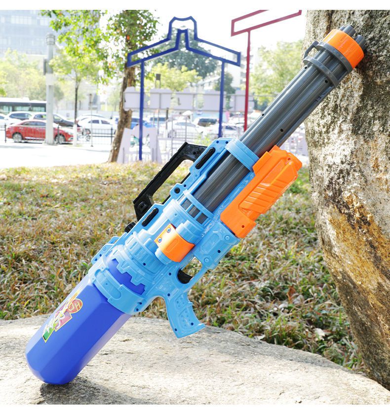 水枪玩具儿童玩水超大号加特林连发抽拉打气水枪戏水男孩320岁新款