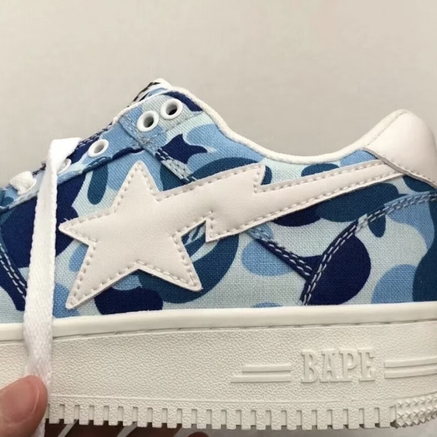 bapesta滑板鞋sta迷彩猿人low camo红蓝色迷彩三色男款低帮休闲鞋