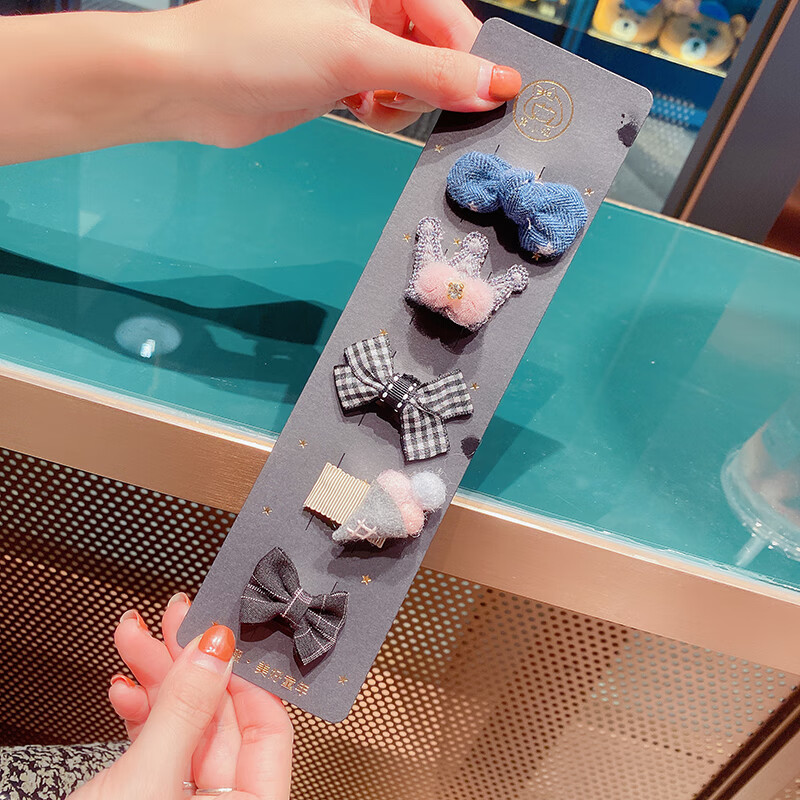 婴儿汗毛夹手缝光头夹可爱发量少女宝宝发卡新生儿公主头饰亚克力系列