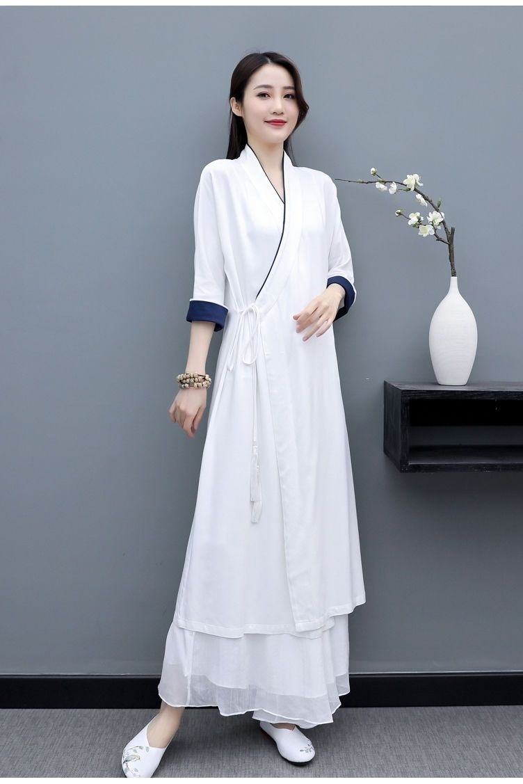 禅舞女人服装新款中国风文艺复古禅舞服茶道服女套装禅服秋装禅意茶服