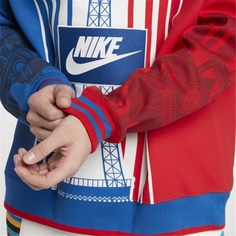 耐克nike城市版卫衣多色拼接上海限定黑白洛杉矶套头卫衣ar1899010ar
