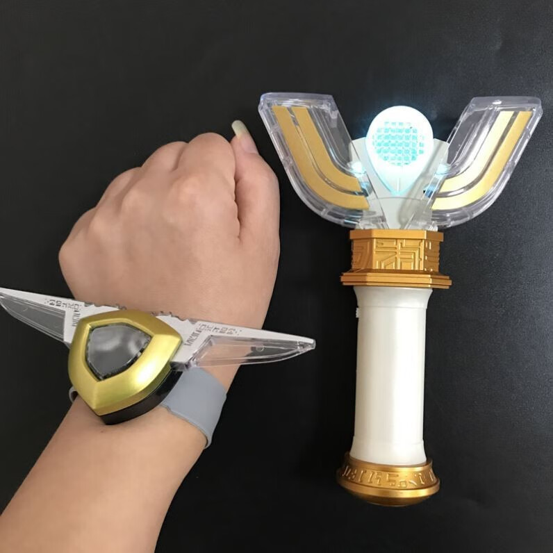 盖亚奥特曼变身器超人蓝宝锥的玩具可发光男孩儿童变形升华 闪光剑无