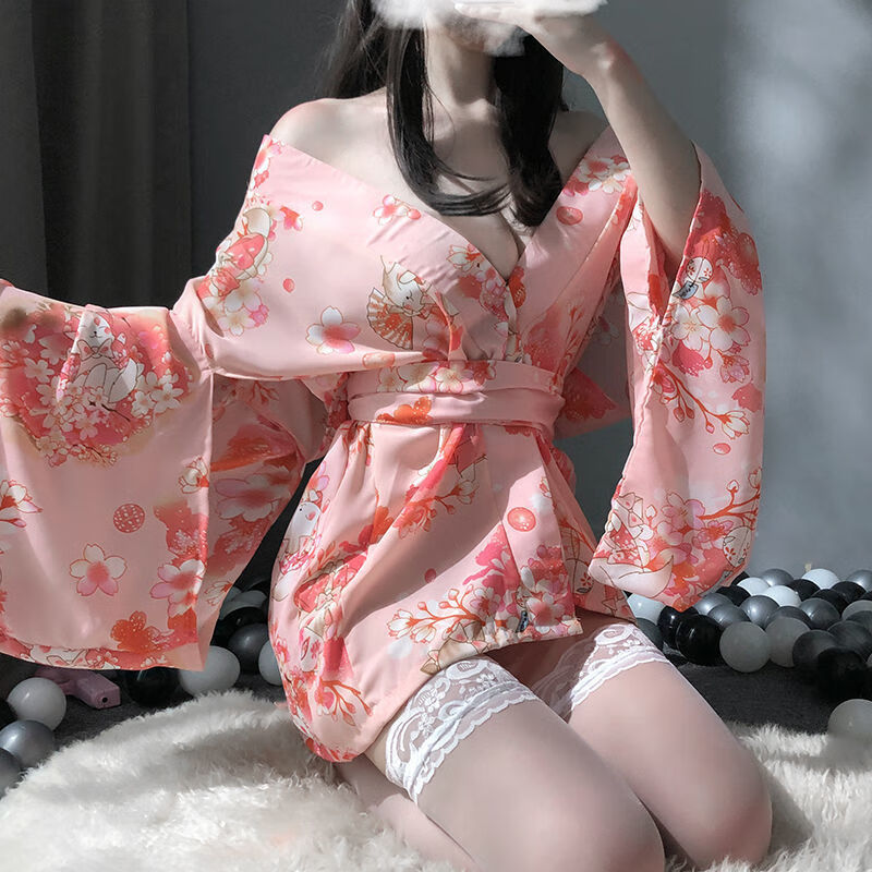 情趣内衣性感和服日式制服诱惑激情挑逗睡衣女大码小胸聚拢免脱 黑