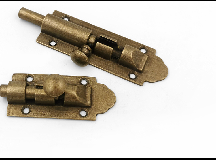 复古铜插销锁插销式门锁加厚固定器防盗门销卫生间门木门插销门栓