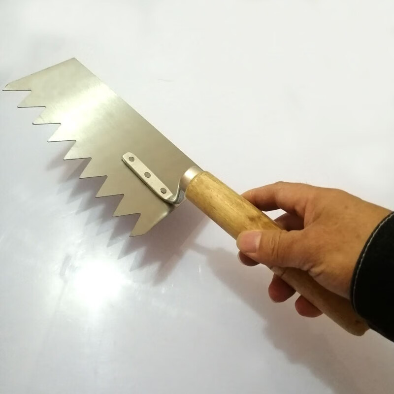 三磊 抹灰刀带齿抹泥刀大锯齿抹刀帖瓷砖抹水泥刀泥瓦匠抹灰工具泥工