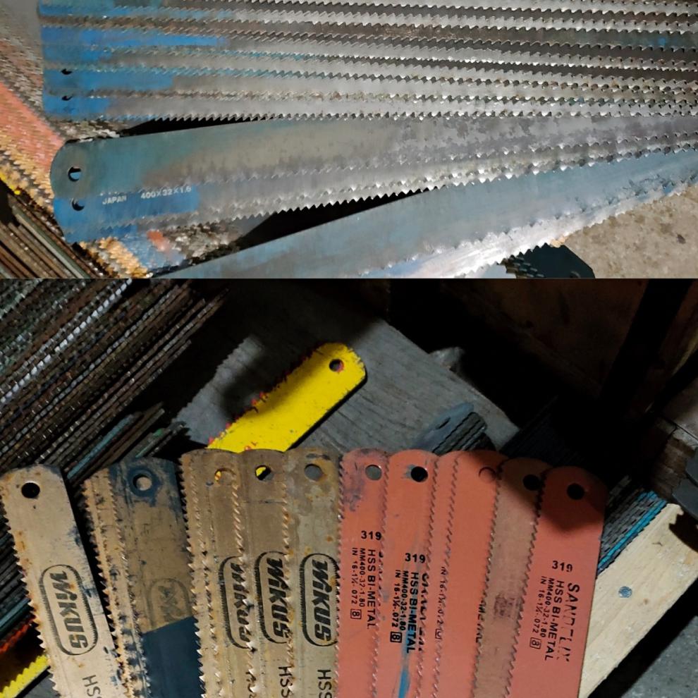 锋钢锯条hss高速钢机用锯条刀胚老货旧料w9w18硬做刀旧锯条老哈二