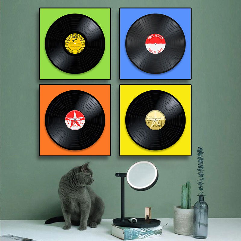 黑胶唱片装饰画黑胶cd唱片挂画音乐教室个性艺术创意装饰画酒吧吧台dj