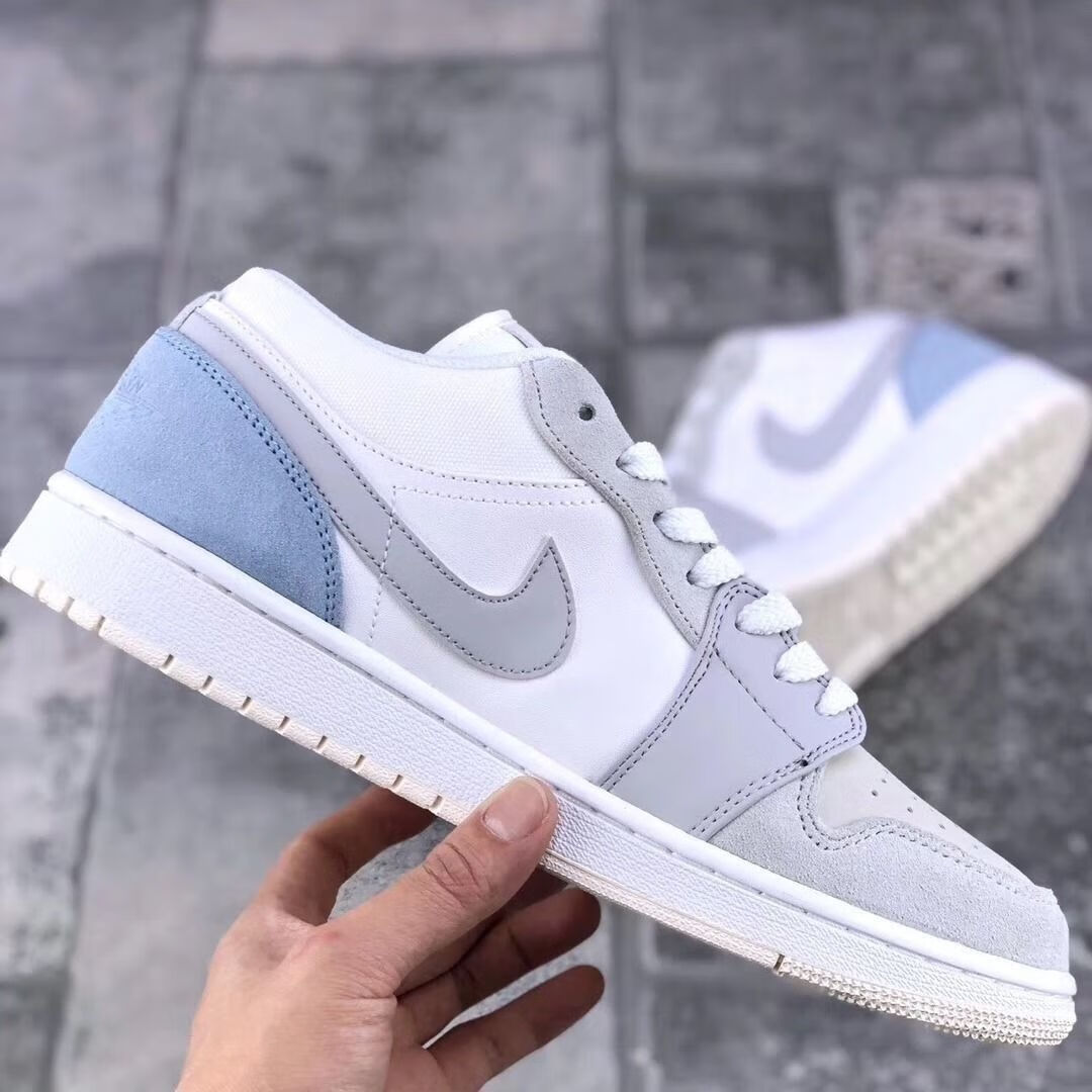 【官方旗舰】aj1 low paris小巴黎浅灰校园韩版百搭男女学生低帮板鞋