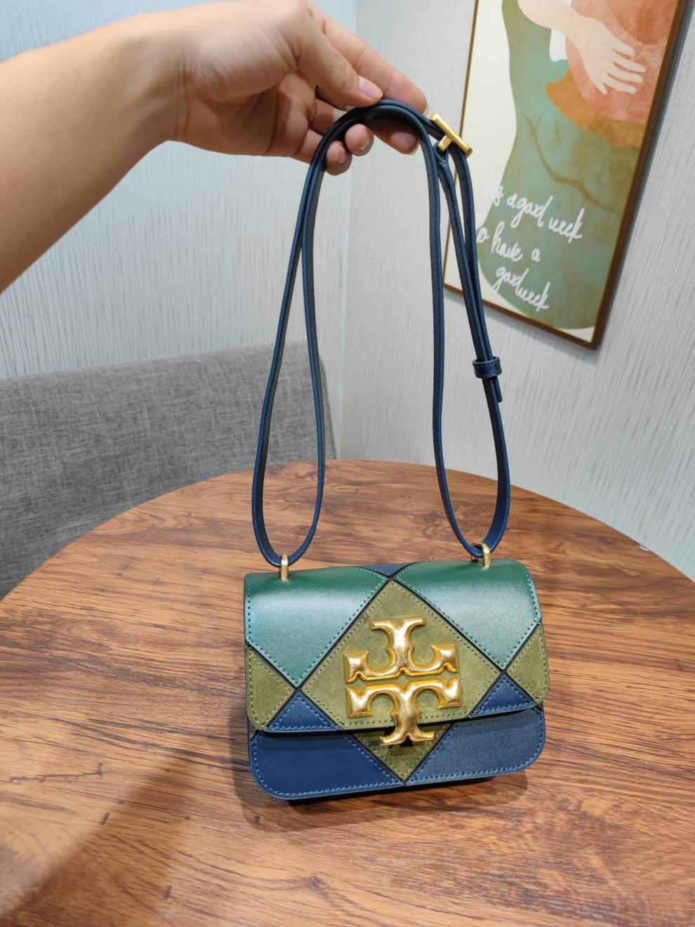 汤丽柏琦tb女包 新款女包tb风琴包eleanor链条包牛皮走秀款box豆腐包