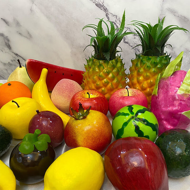 仿真水果蔬菜食物玩具仿真水果模型假蔬菜苹果玩具香蕉道具泡沫装饰