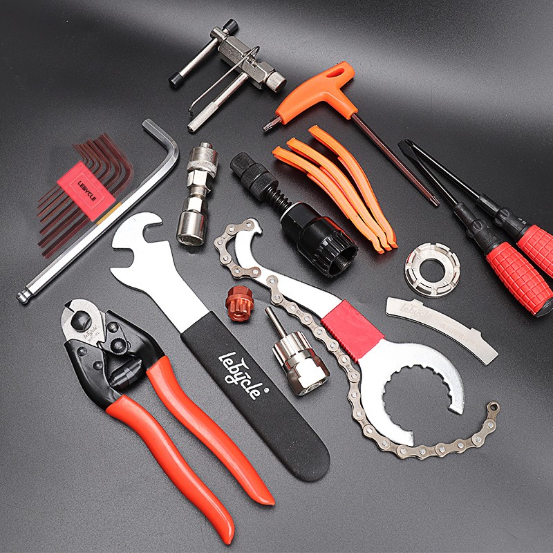 lebycle自行车修理工具套装维修保养修车辐条扳手链条飞轮中轴拆卸