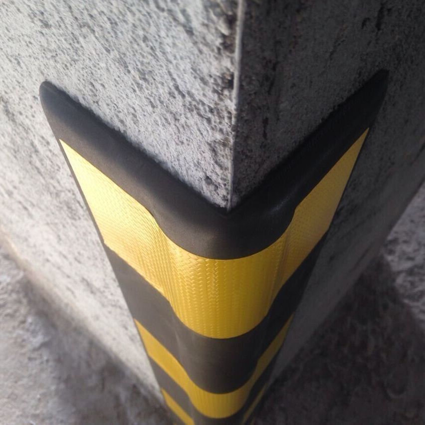 橡胶护墙角反光护角直自粘贴背胶护角条护墙角免打孔车库防撞条反光带