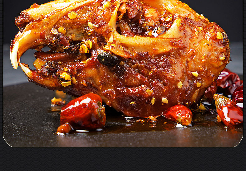 四川特产老妈麻辣兔头成都兔子肉零食兔丁兔腿冷吃套餐一2个麻辣兔头1