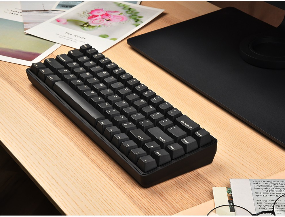 沃特概尔cypher68键cherry樱桃轴游戏办公有线机械键盘银轴