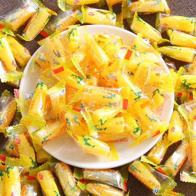 玉米硬糖玉米糖玉米味糖果水果糖结婚庆年货怀旧零食100g玉米硬糖5斤