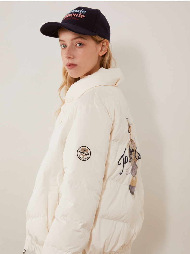 teenieweenie小熊立领羽绒服短款外套轻薄薄款小个子女装秋冬新款ttjd