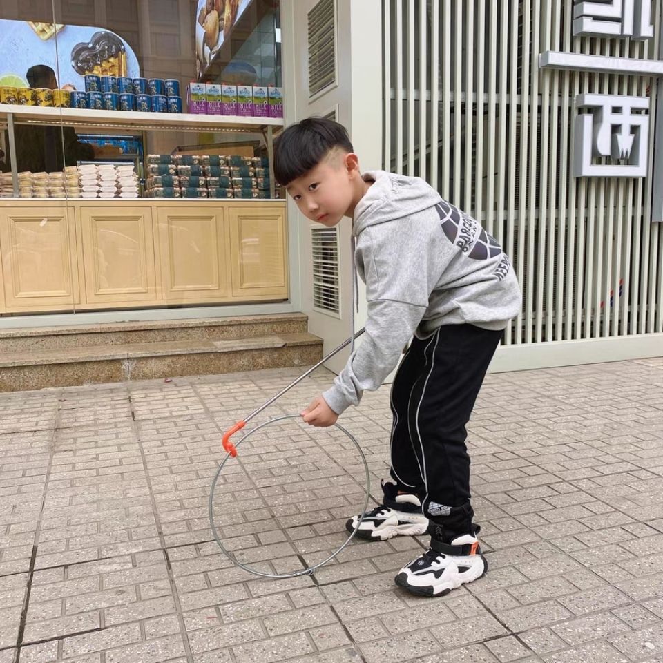 navcon38cm50cm实心滚铁环小学生玩具滚铁环幼儿园铁环滚铁圈推铁环