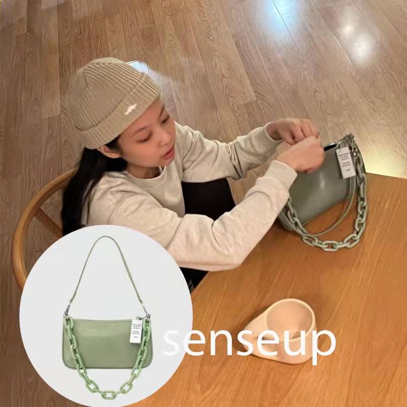 正确版本nieeh韩国代购设计师品牌nieeh链条包jennie同款真皮腋下包单