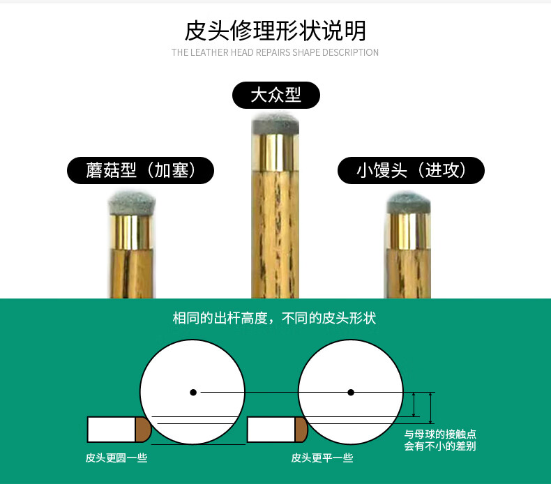 台球杆皮头弧度图图片